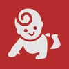 icon baby red background