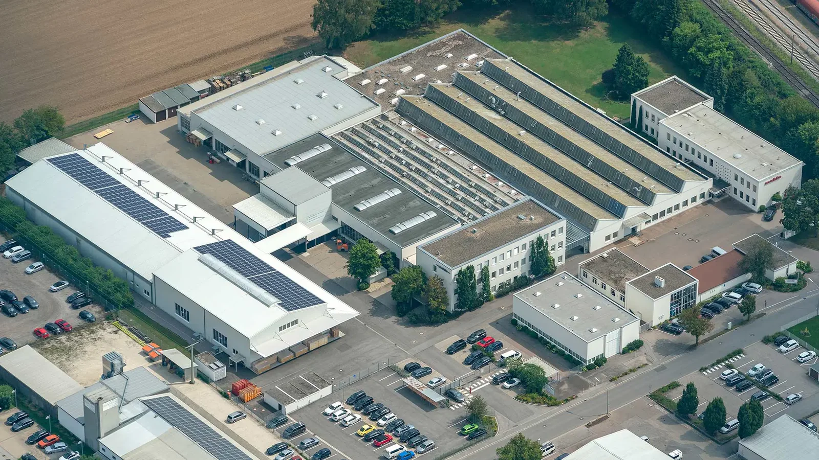 Aerial view of the Mahlo premises in Saal an der Donau 