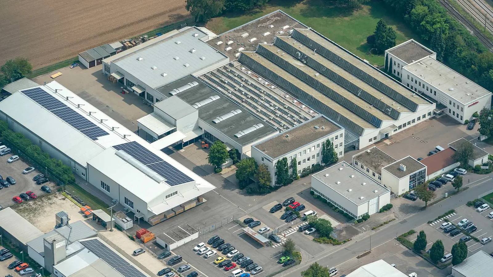 Aerial view of the Mahlo premises in Saal an der Donau Aerial view of the Mahlo premises in Saal an der Donau