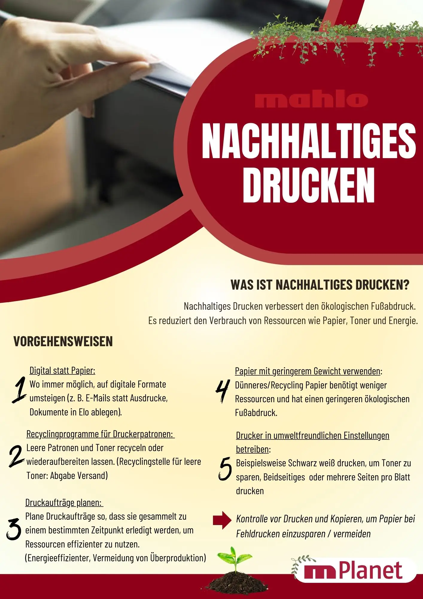 Nachhaltiges Drucken 
